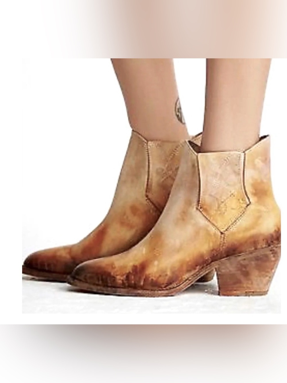 Free People x Faryl Robin Ombre Ankle Boots | Boho Western Rare | Size 8